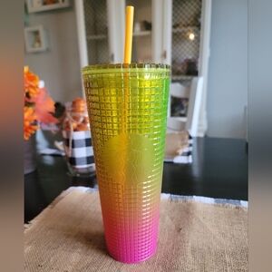 Starbucks yellow/pink Gradient Tumbler